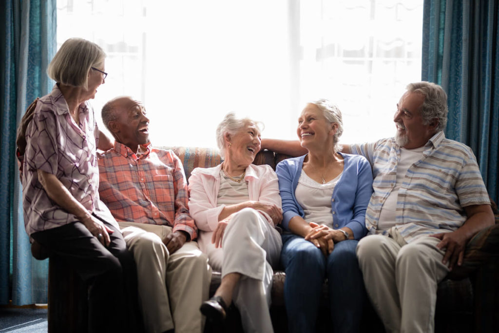 Group of Seniors Sitting-on-Couch-Assisted-Living Cookeville Tennessee